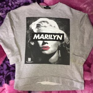 Grey Marilyn Monroe long sleeve shirt